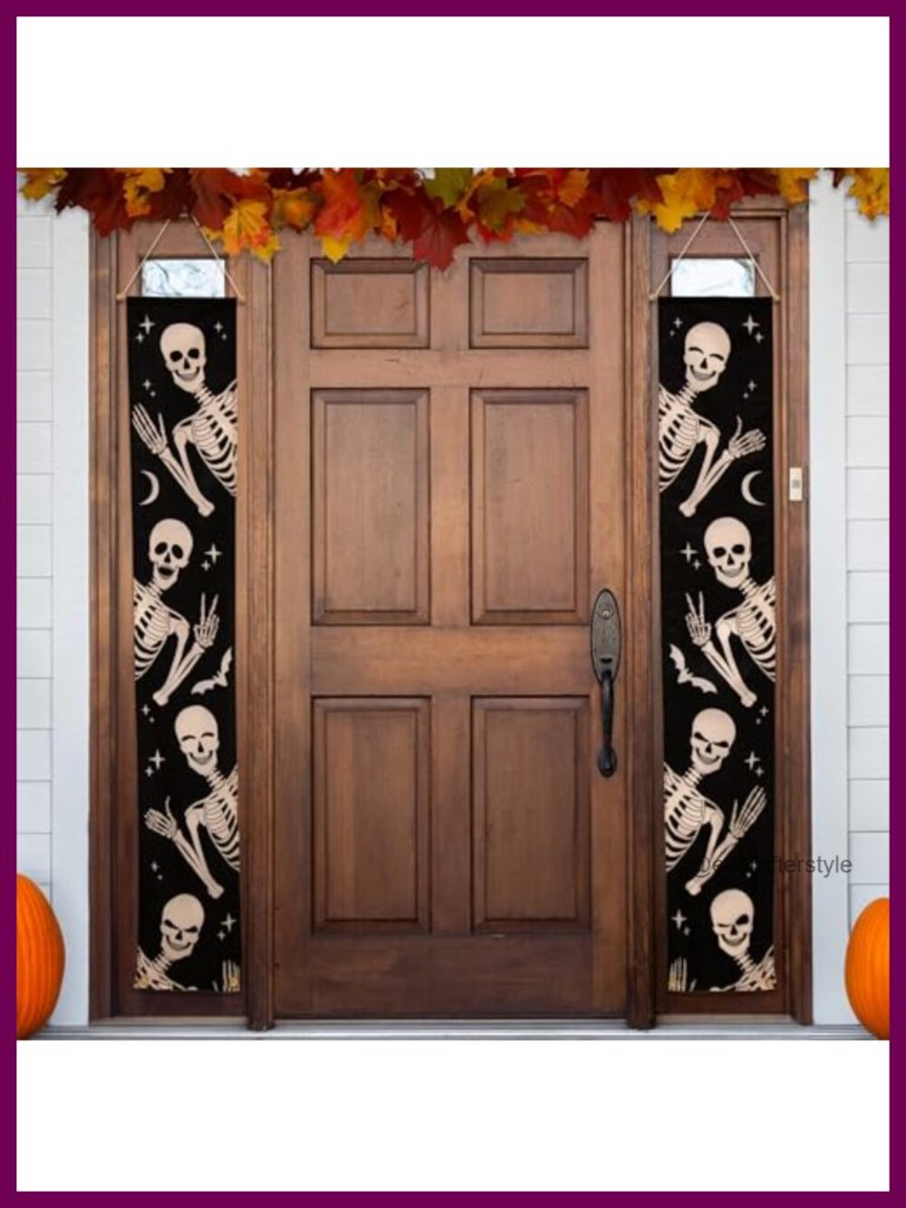 12x72 Frightening Skeletons Halloween Window Banner